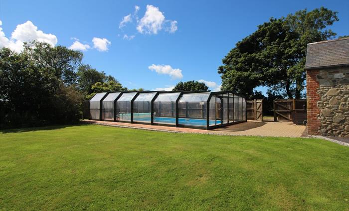 Photo of the pool house at Seadog and stone holiday let near Pwllheli and Criccieth in North Wales